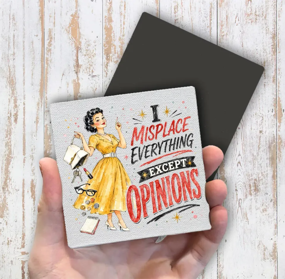 Avery Lane Gifts Misplaced Everything Opinions køleskabsmagnet 10x10 cm sjov