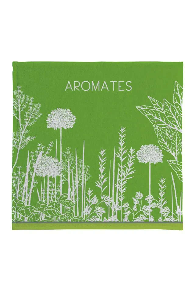 Coucke Garden Herbs haandklæde groen 50x50 cm frotté