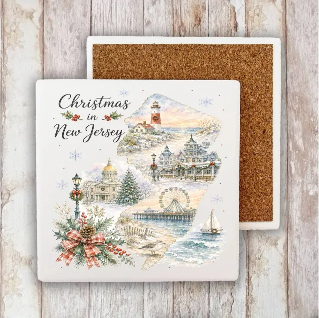 Avery Lane Gifts Christmas New Jersey bordskåner sten 10x10 cm