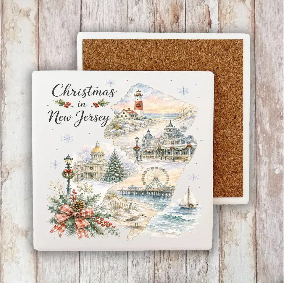 Avery Lane Gifts Christmas New Jersey bordskåner sten 10x10 cm