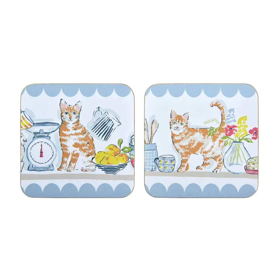 Ulster Weavers Pantry Cats bordskånere 4-pak multifarvet