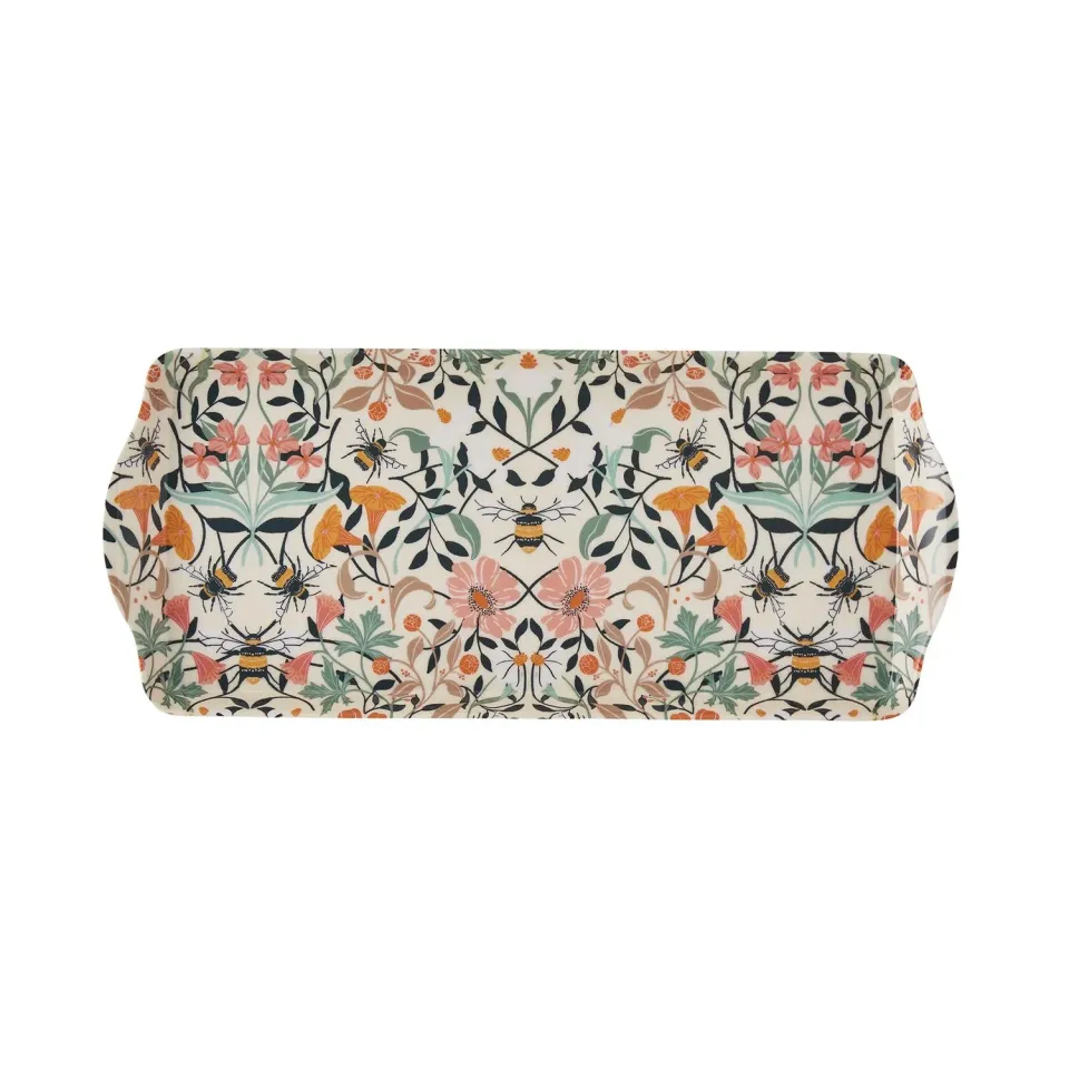 Ulster Weavers Bee Bloom serveringsbakke lille gul 39x17 cm