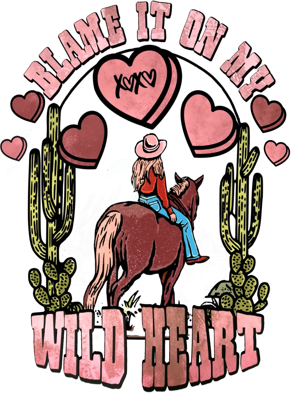 Avery Lane Gifts Valentine Wild Heart Western T-shirt