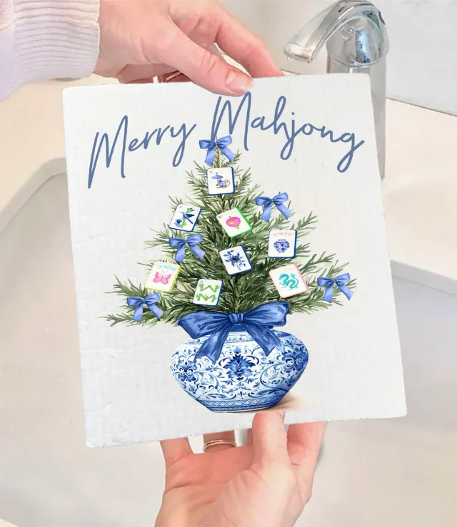 Avery Lane Gifts Merry Mahjong Christmas karklud svensk 17x20