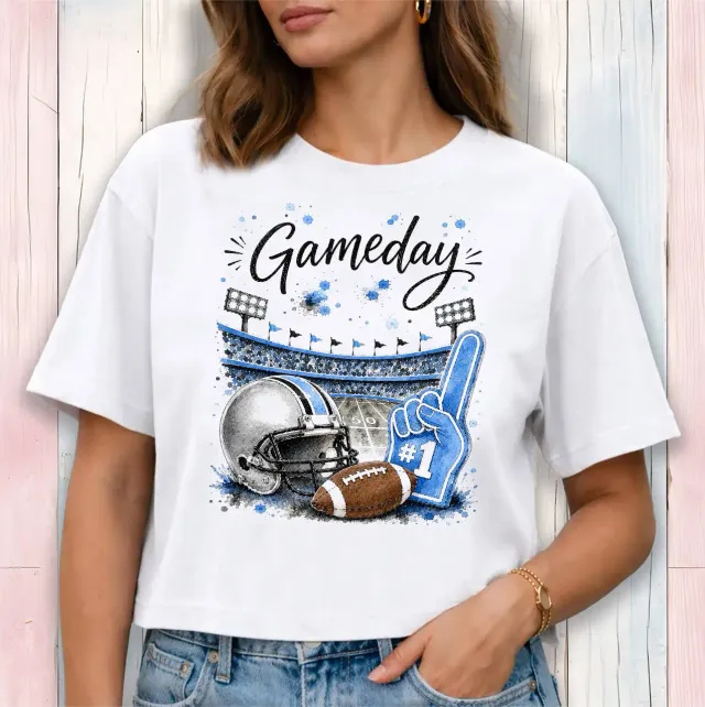 Avery Lane Gifts Gameday cropped t-shirt hvid bomuld