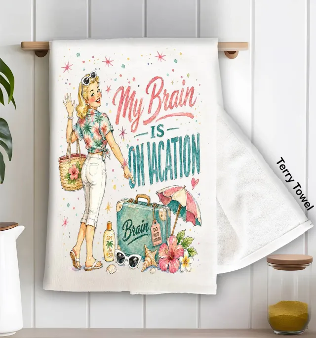 Avery Lane Gifts Brain Vacation viskestykke 46x71 cm
