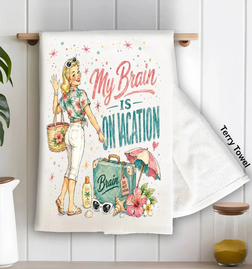 Avery Lane Gifts Brain Vacation viskestykke 46x71 cm