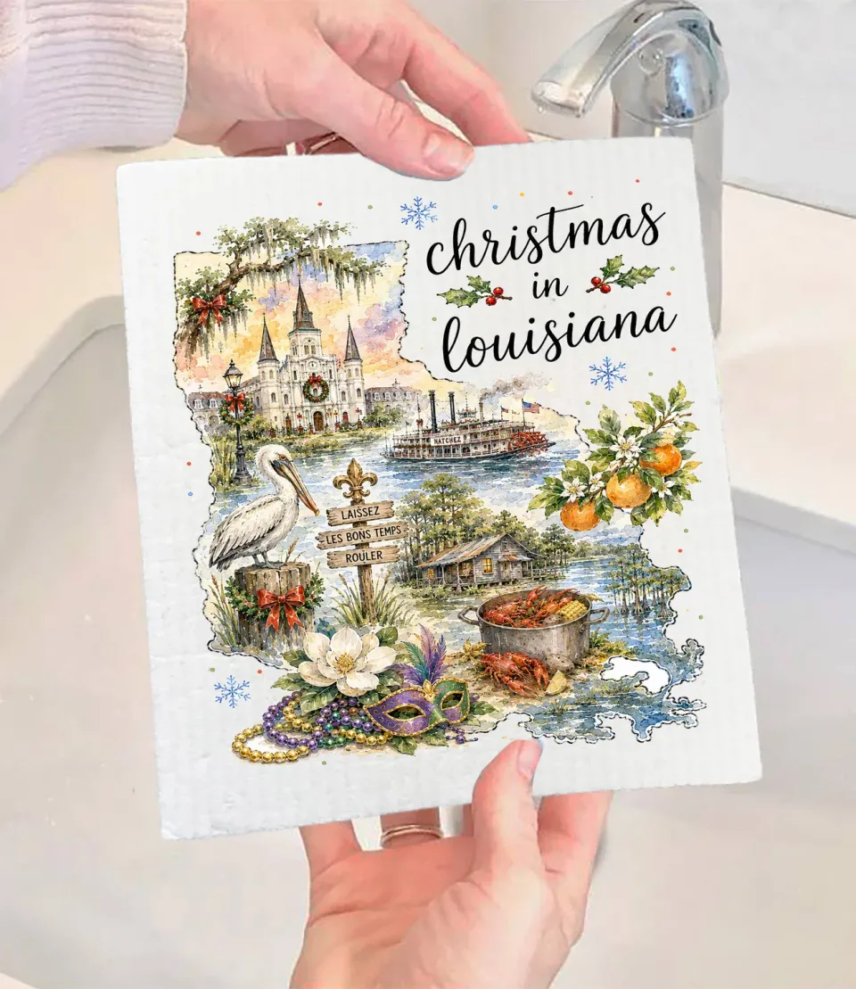 Avery Lane Gifts Louisiana karklud julemotiv cellulose