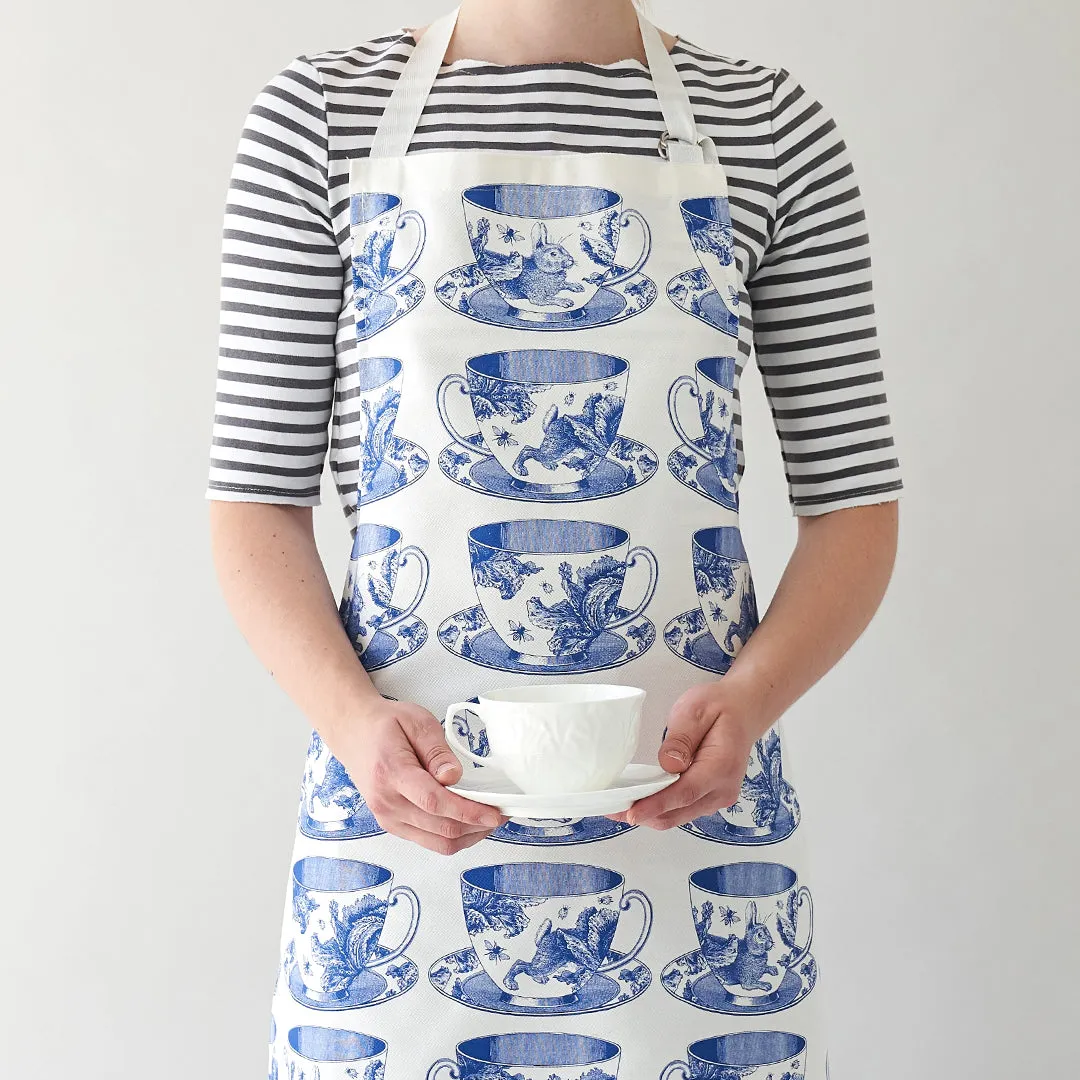 Thornback & Peel Teacup forklæde blå 60x80 cm bomuld