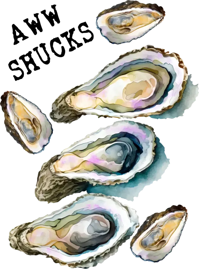 Avery Lane Gifts Oysters Aw Shucks viskestykke kyst
