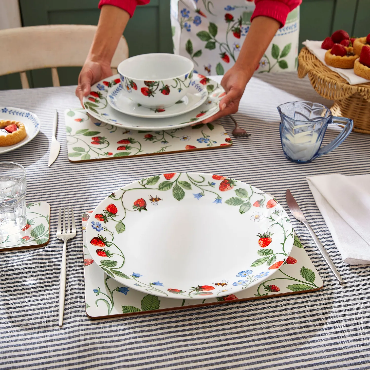 Ulster Weavers Strawberry Patch sidetallerken porcelæn grøn