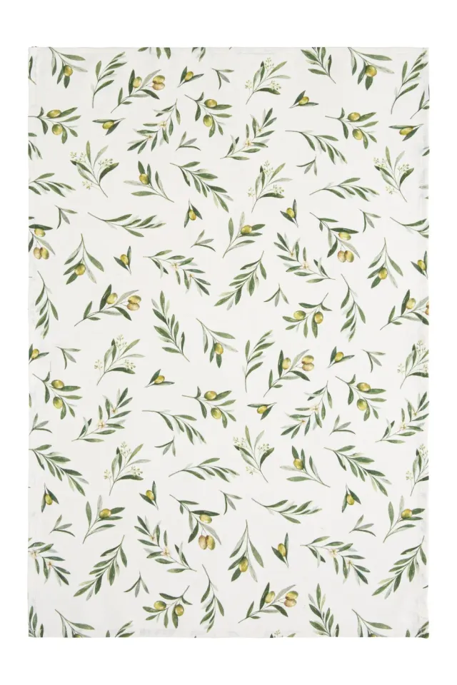 Coucke Olives viskestykke 50x75 cm grøn bomuld-hør