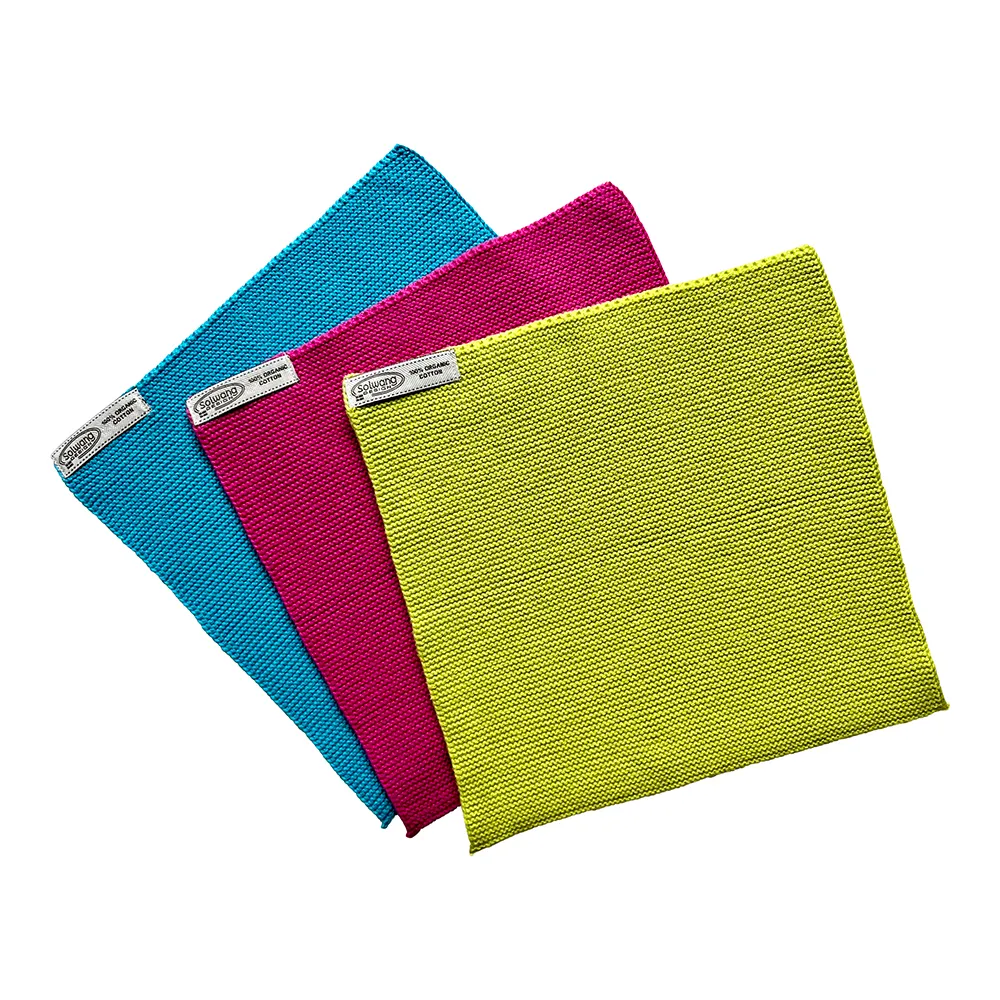 Solwang karklude lime/pink/turkis 3 stk økologisk bomuld