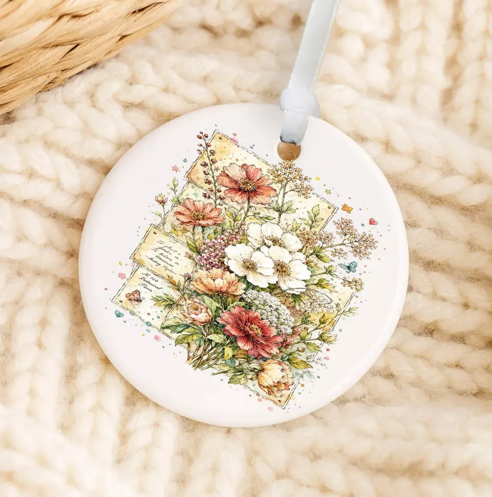 Avery Lane Gifts Vintage Spring Wild Flowers ornament porcelæn