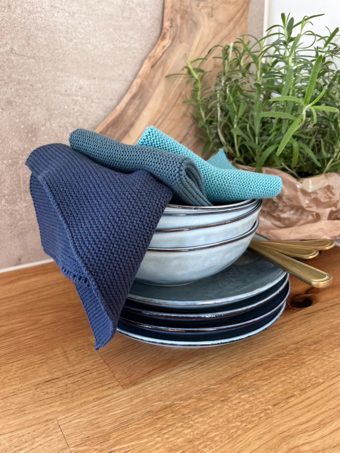 Solwang karklude Blue Peacock 3 stk økologisk bomuld