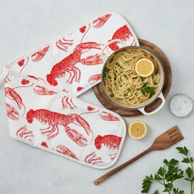 Thornback & Peel Lobster ovnhandske dobbelt koralrød bomuld