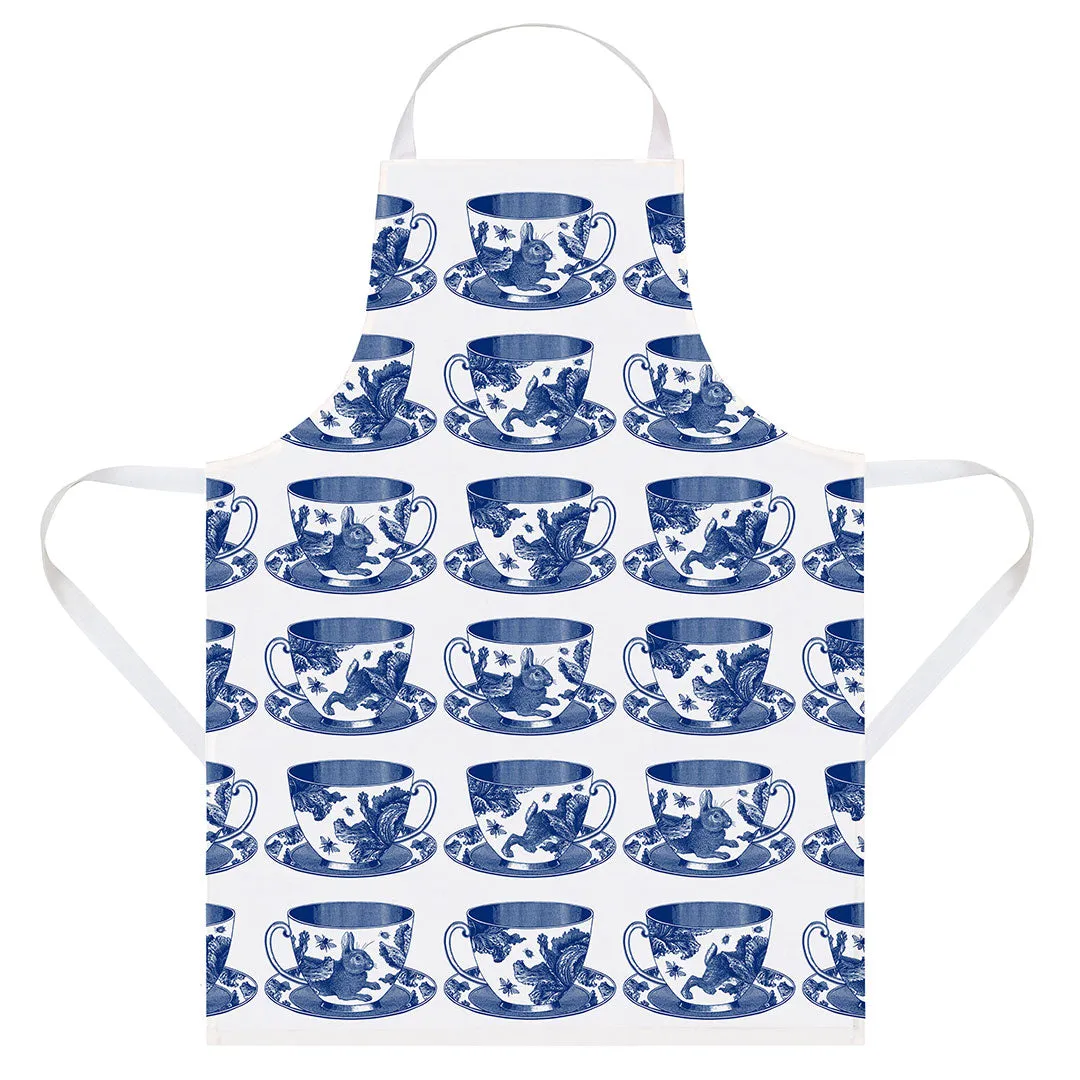 Thornback & Peel Teacup forklæde blå 60x80 cm bomuld