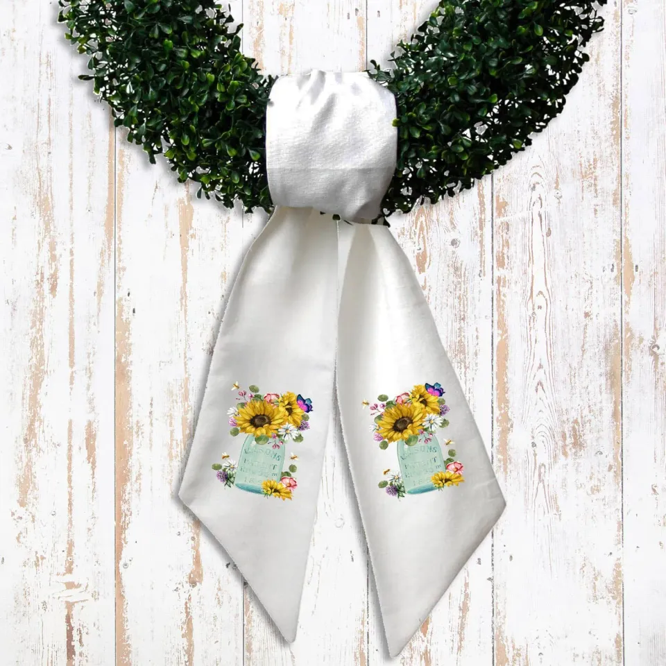 Avery Lane Gifts Country Mason Jar Sunflowers kransbånd bomuld