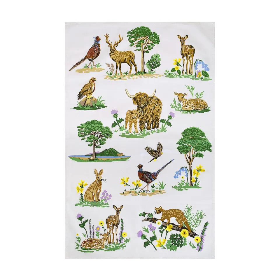 Ulster Weavers Thistlewood viskestykke bomuld grøn 74x48cm
