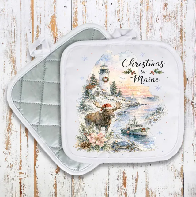 Avery Lane Gifts Christmas in Maine grydelap bomuld