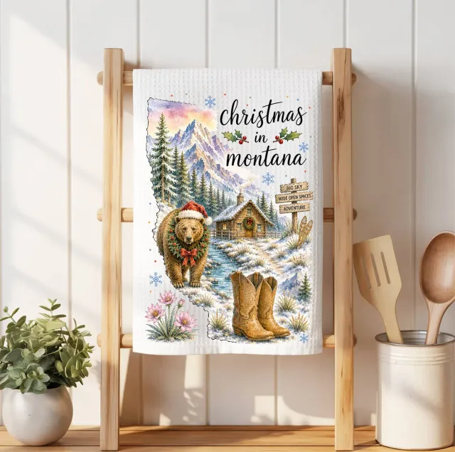 Avery Lane Gifts Christmas in Montana vaffelklud 40x35 cm