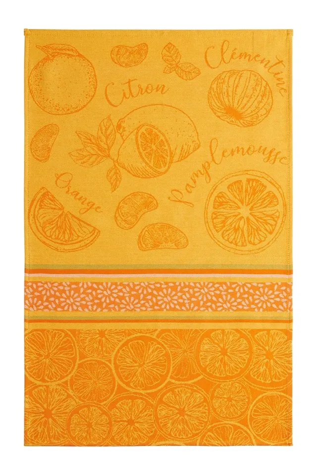 Coucke Citrus viskestykke 50x75 cm orange bomuld