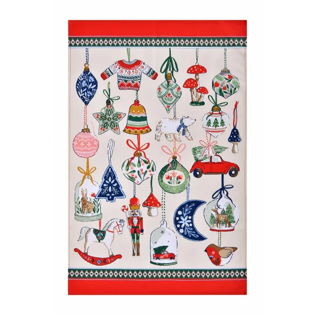 Ulster Weavers Christmas Ornaments viskestykke flerfarvet 74x48cm bomuld
