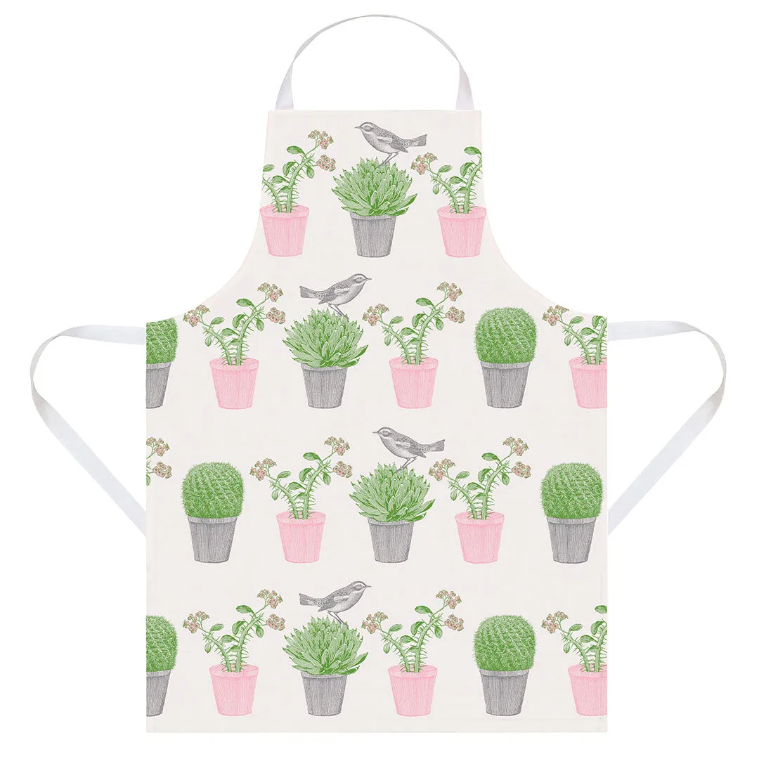 Thornback & Peel Cactus Bird forklæde 60x80 grøn kaktus