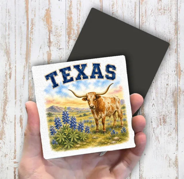 Avery Lane Gifts Texas State Bird køleskabsmagnet canvas 10 cm