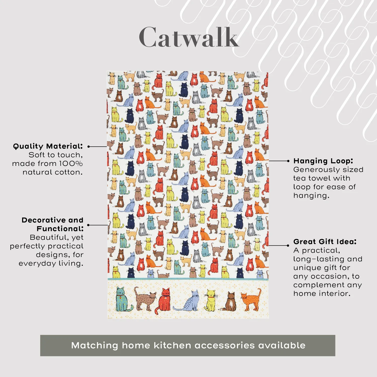 Ulster Weavers Catwalk viskestykke flerfarvet bomuld