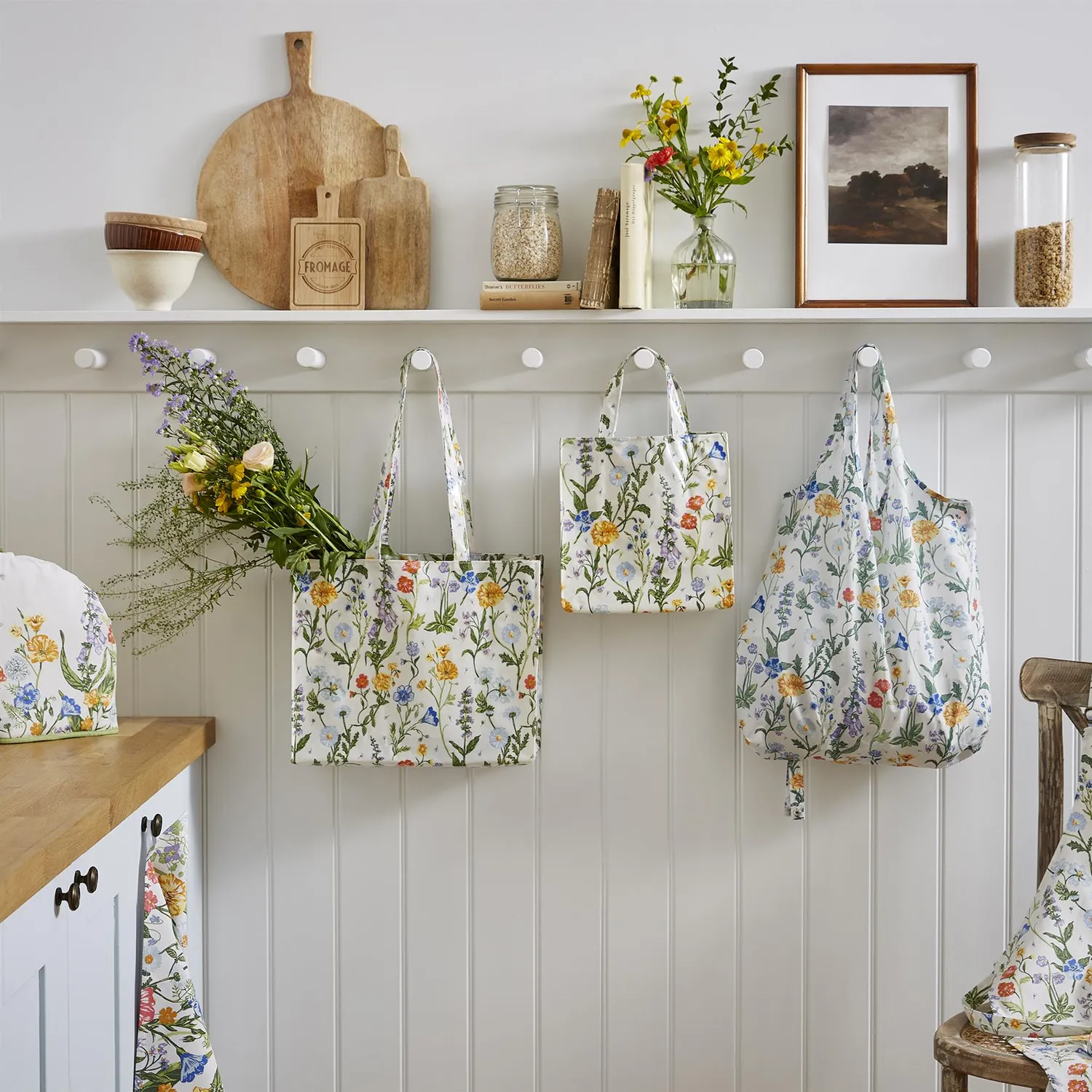 Ulster Weavers Cottage Garden shopper lille flerfarvet PVC