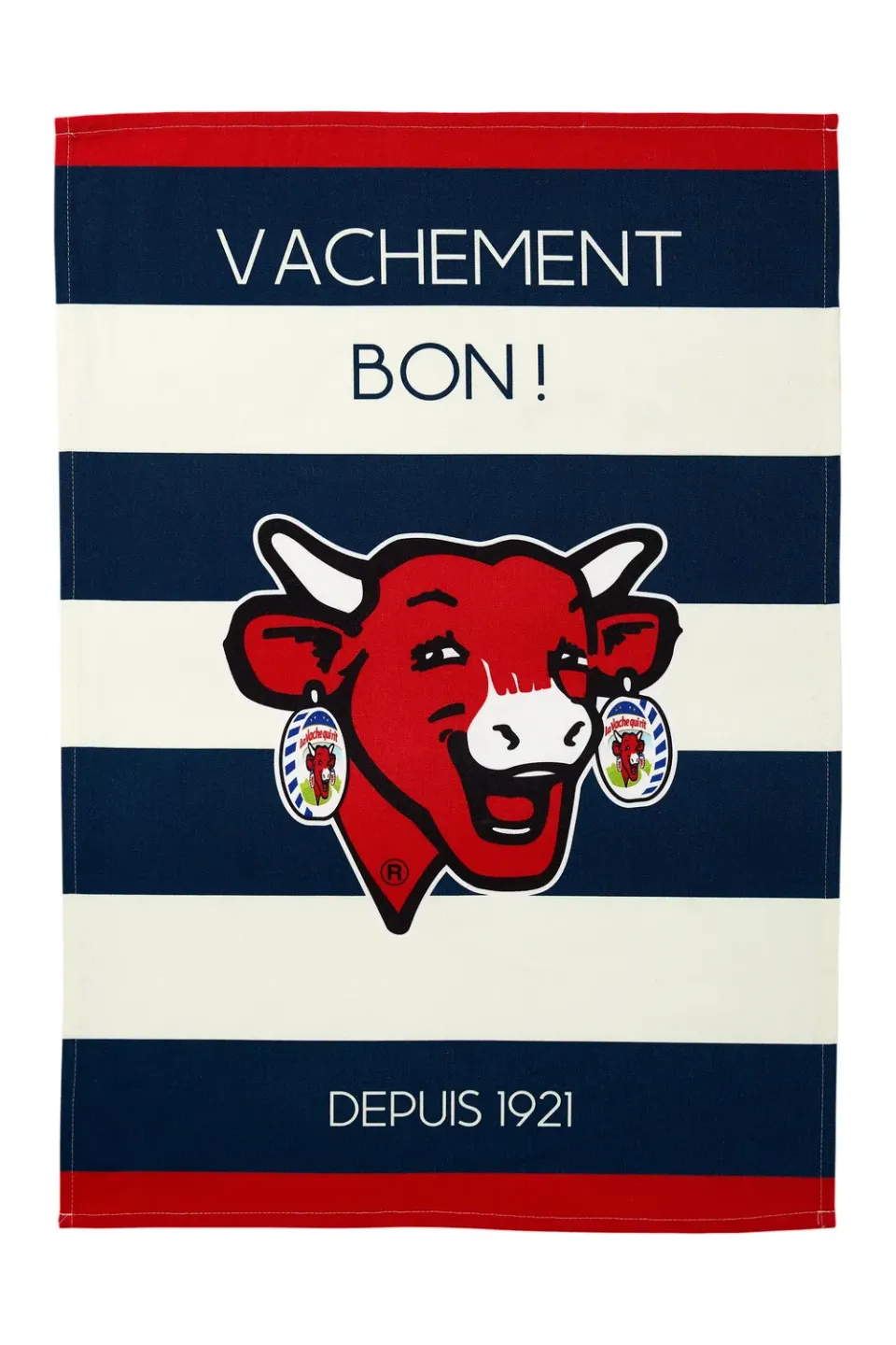 Coucke Laughing Cow viskestykke blå 50x75 cm bomuld