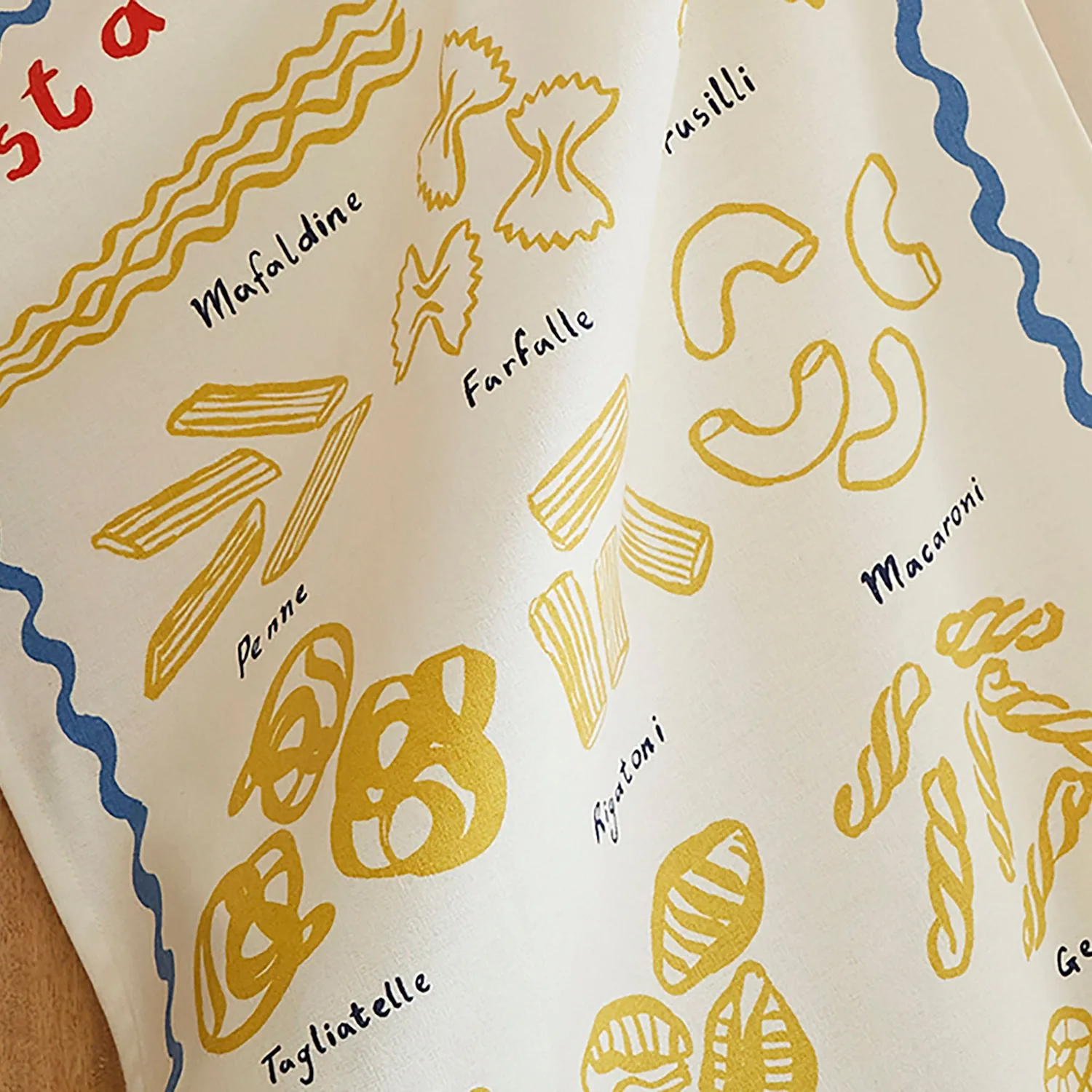 Ulster Weavers Pasta Lovers viskestykke gul bomuld guide