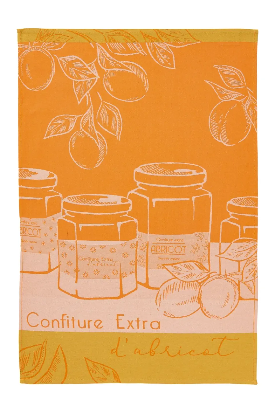 Coucke Orchard Apricots viskestykke orange 50x75 bomuld