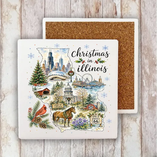Avery Lane Gifts Christmas Illinois bordskåner sten 10 cm