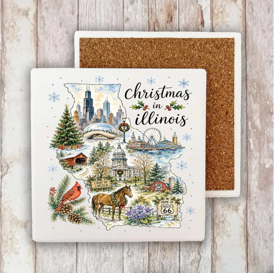 Avery Lane Gifts Christmas Illinois bordskåner sten 10 cm