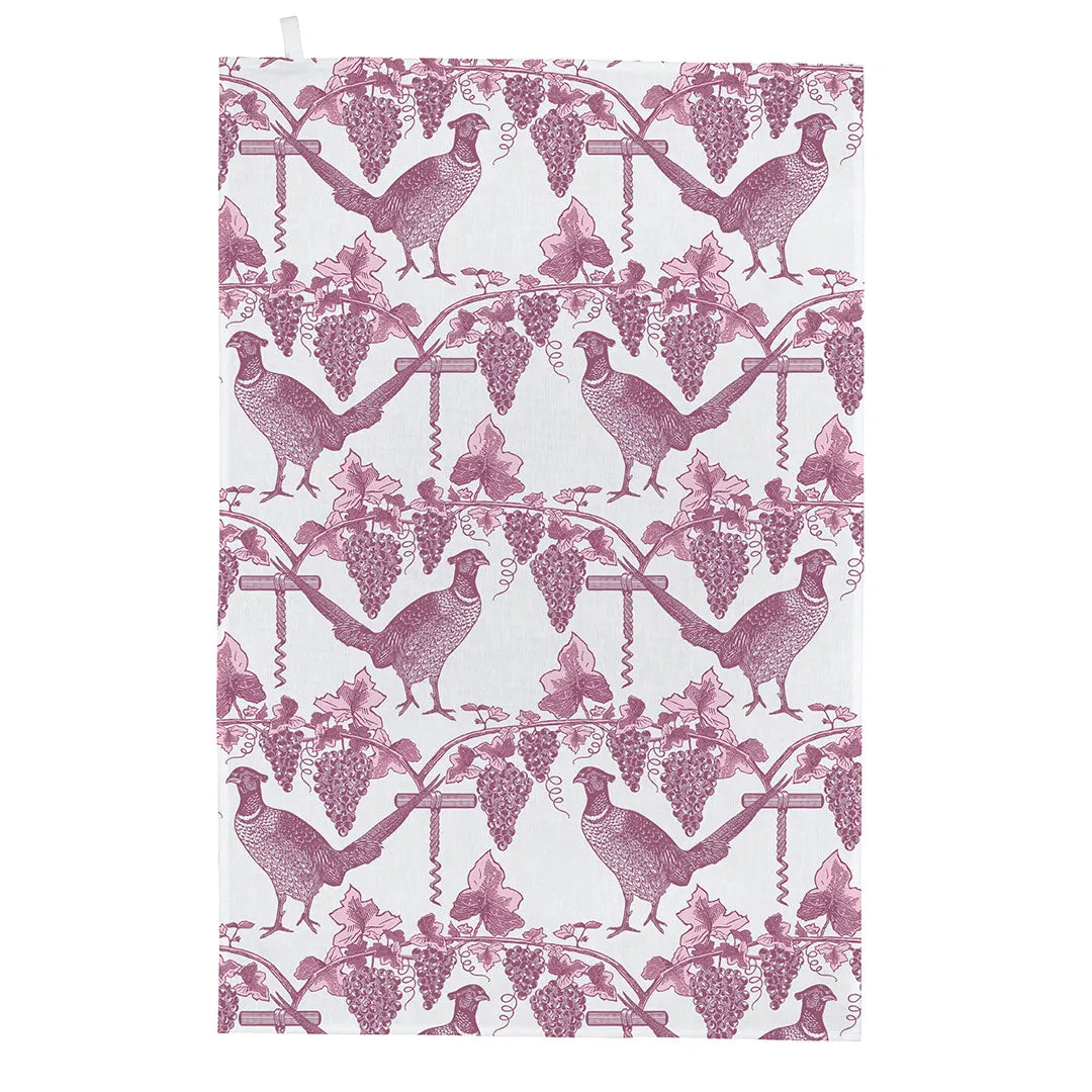 Thornback & Peel Pheasant & Vine viskestykke 47x77 cm hvid