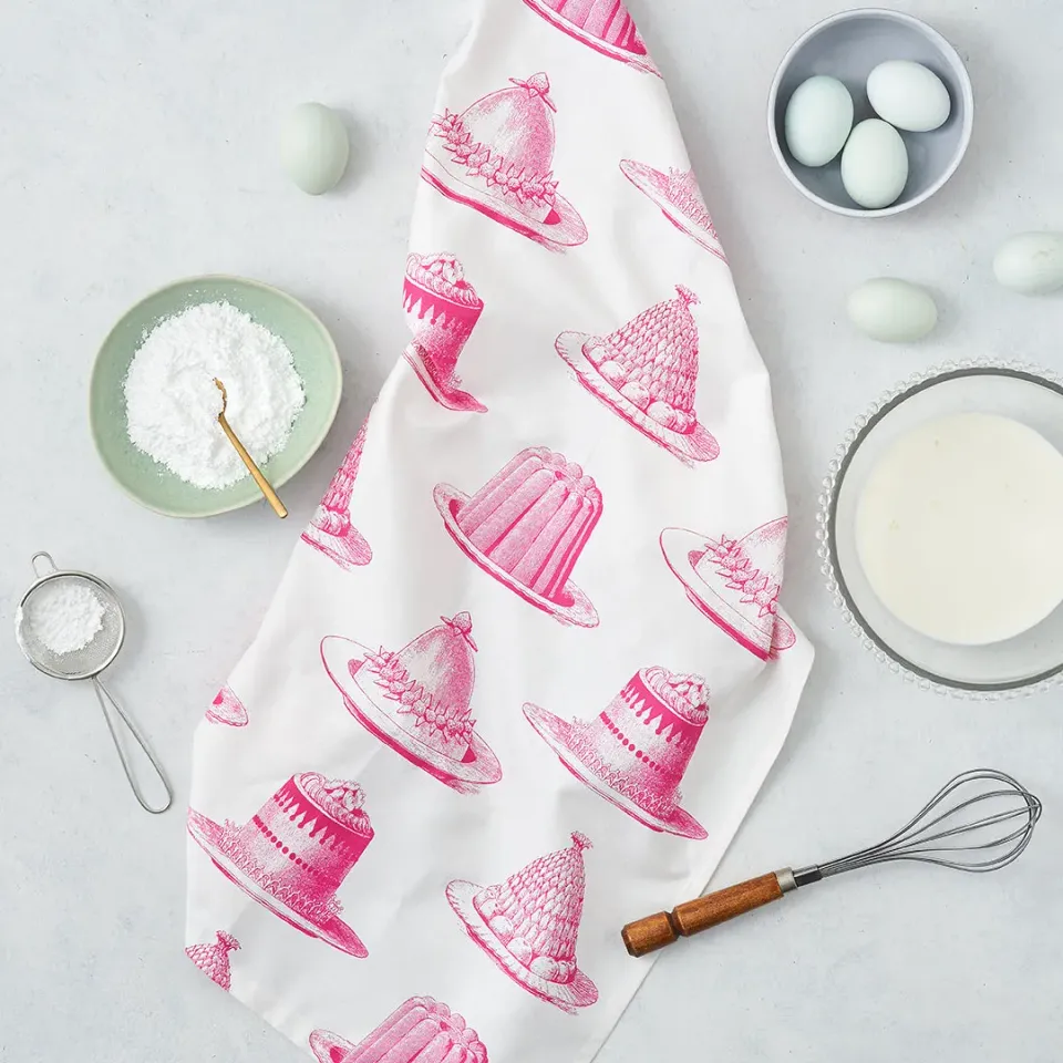 Thornback & Peel Jelly & Cake viskestykke 47x77 pink bomuld