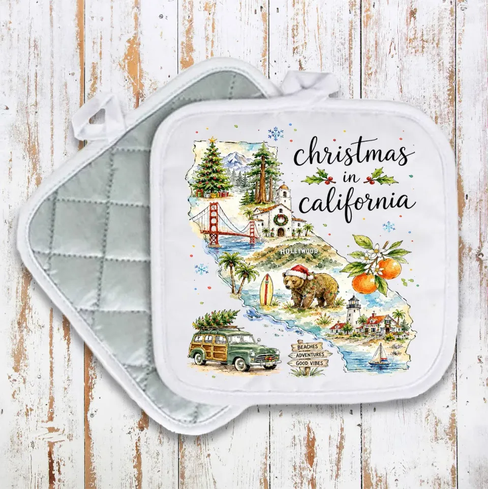 Avery Lane Gifts Christmas California grydelap bomuld 20x20 cm