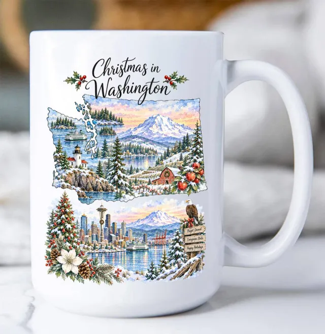 Avery Lane Gifts Christmas Washington kaffekrus 15 oz keramik