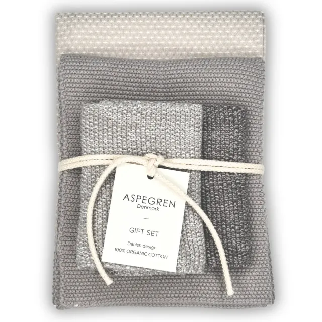 AspEgren Chia Seed køkken gavesæt grå 4 dele