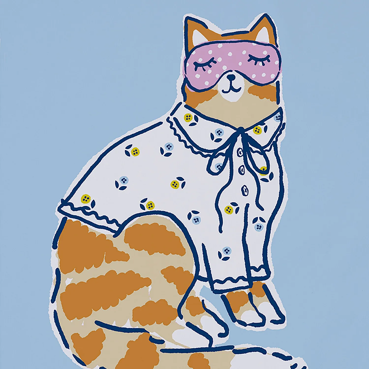 Ulster Weavers Cat's Pyjama's viskestykke flerfarvet bomuld
