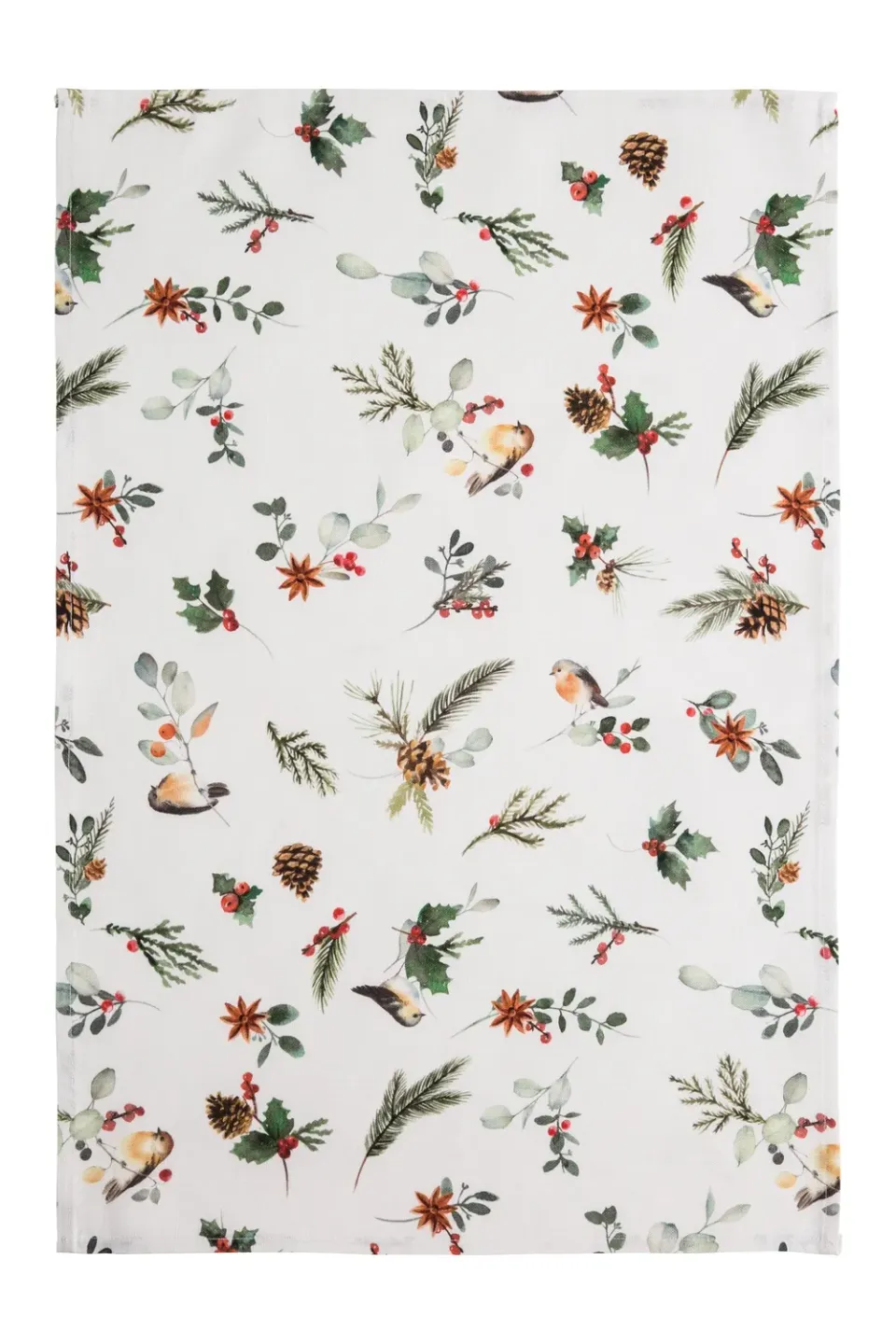 Coucke Christmas Magic viskestykke hvid 50x75 cm hør