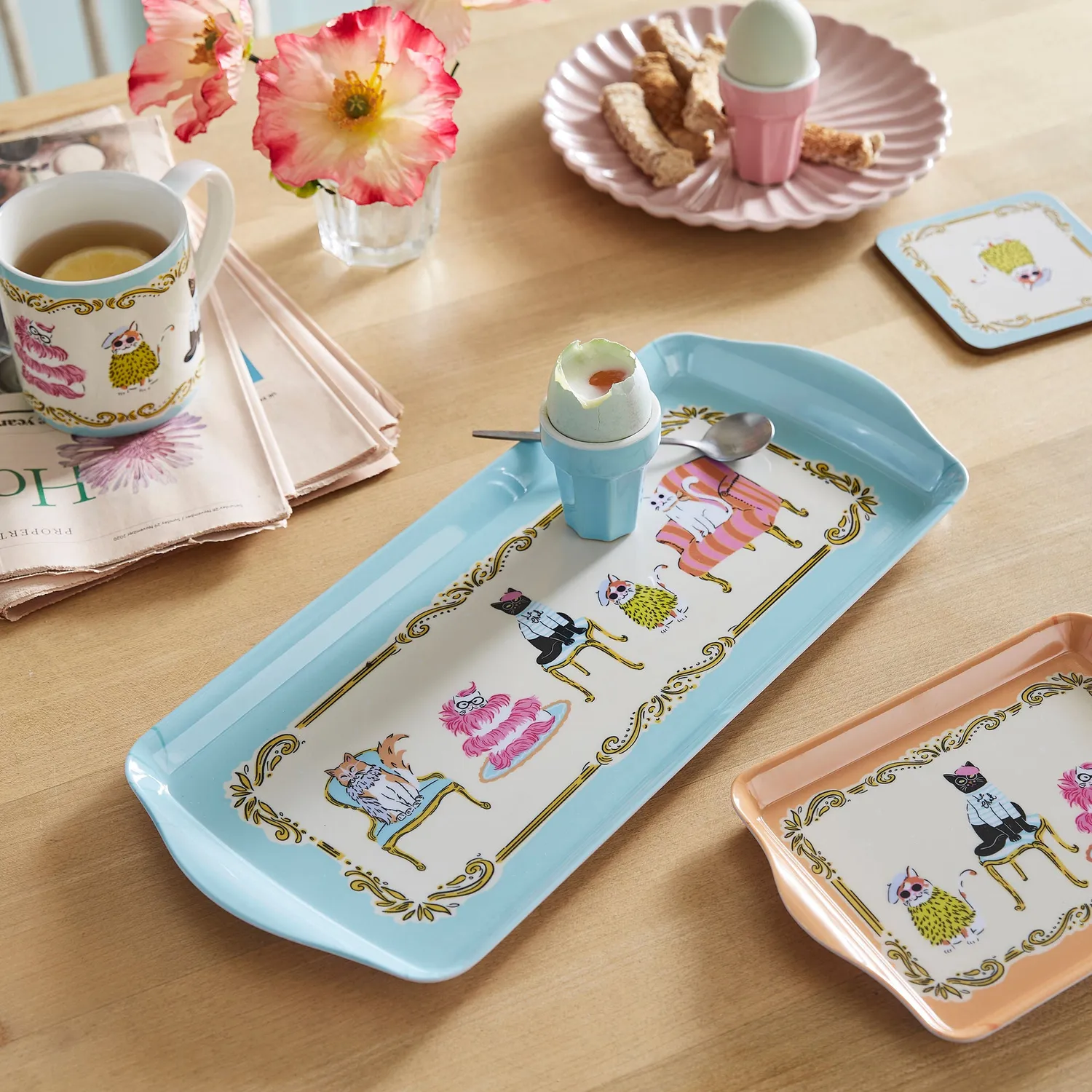 Ulster Weavers Cool Cats serveringsbakke flerfarvet 39x17 cm