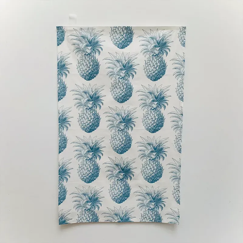 Thornback & Peel Pineapple viskestykke blå ananas bomuld