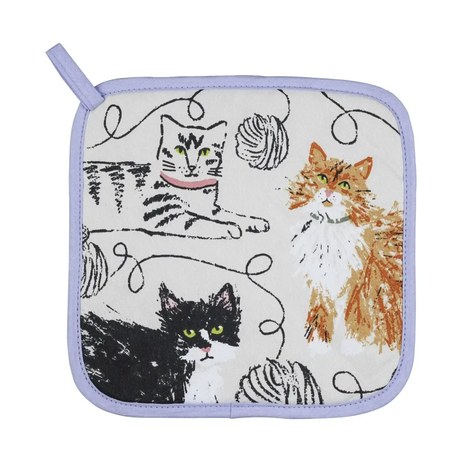 Ulster Weavers Feline Friends grydelap grå bomuld