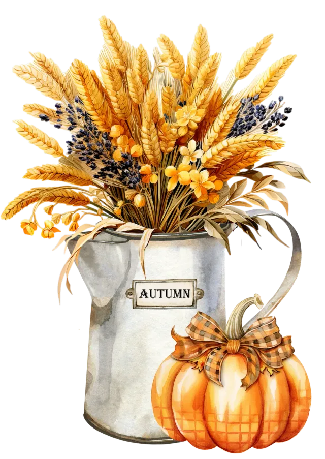 Avery Lane Gifts Fall Wheat Checkered Pumpkins skærebræt efterår