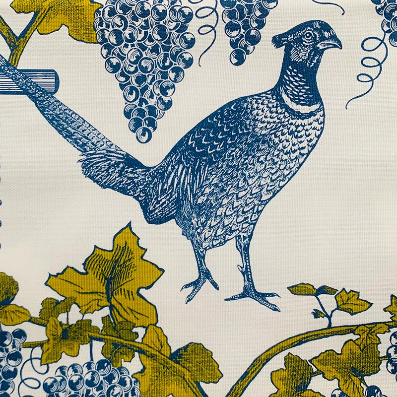 Thornback & Peel Pheasant & Vine viskestykke limegrøn blå bomuld