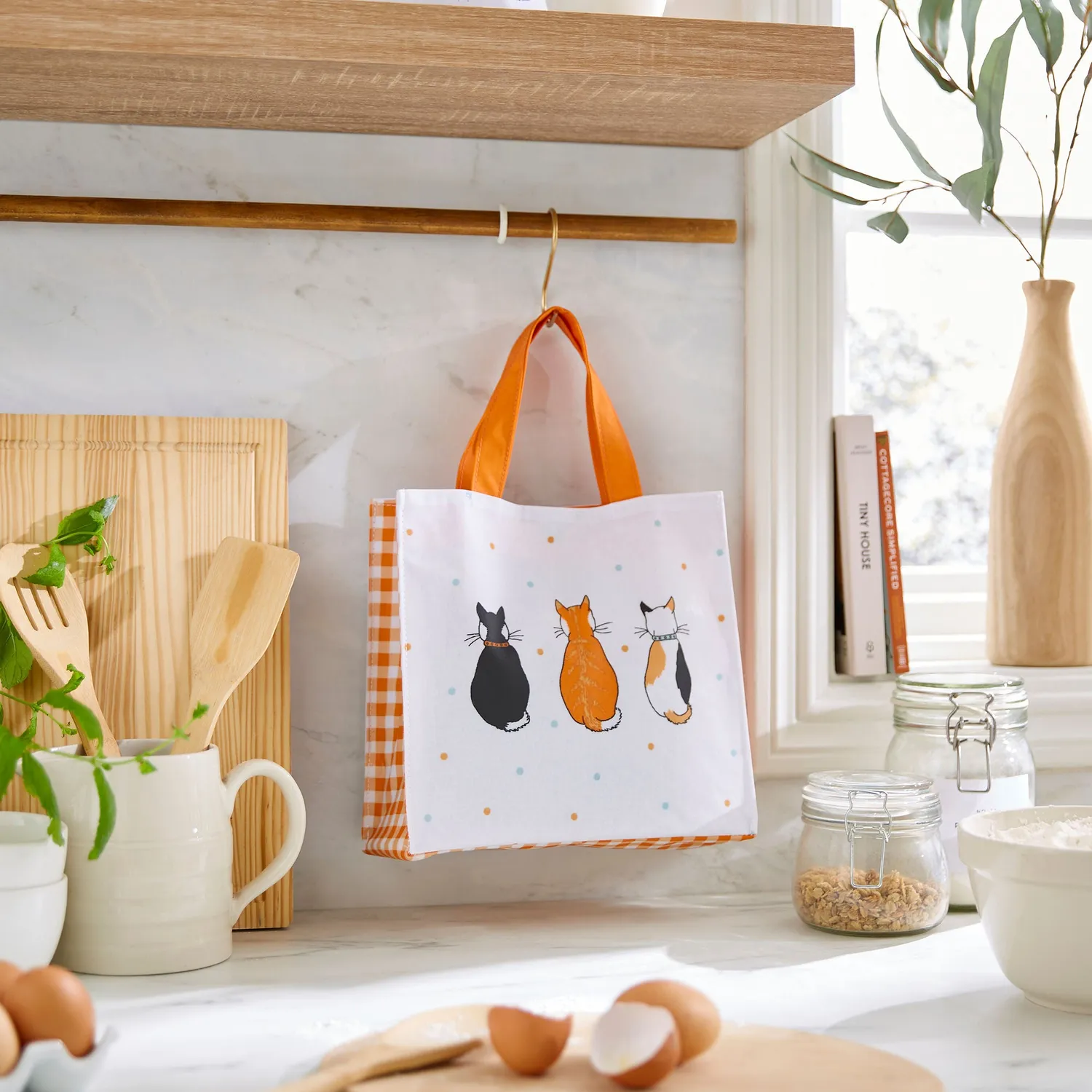 Ulster Weavers Cats in Waiting shopper lille orange PVC