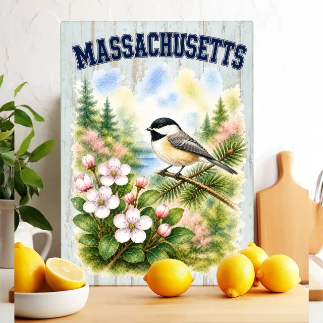 Avery Lane Gifts Massachusetts skærebræt glas 28x38 cm